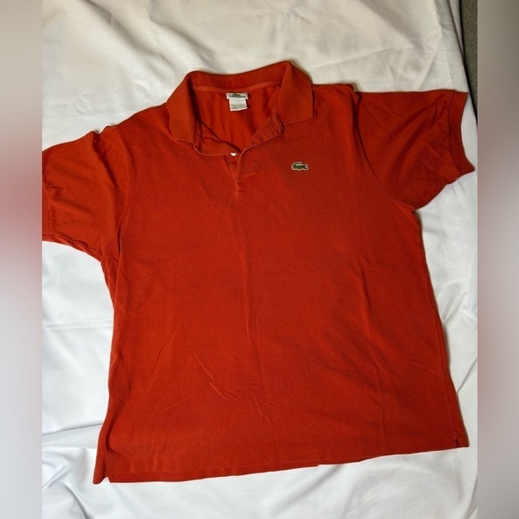 Lacoste Men's Short Sleeve Classic Pique Orange Polo Shirt Size 2XL - Picture 2 of 5